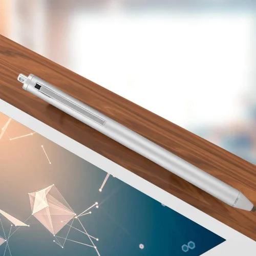 Vista 6 de Cabeza suave cabeza de tela universal pluma ligera para teléfonos inteligentes/tableta (plata)