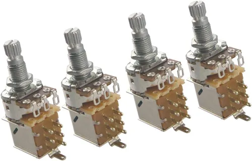 Vista 8 de gazechimp Potenciómetro de guitarra de 0.709 in de largo con control de empuje, 2 unidades, A25K