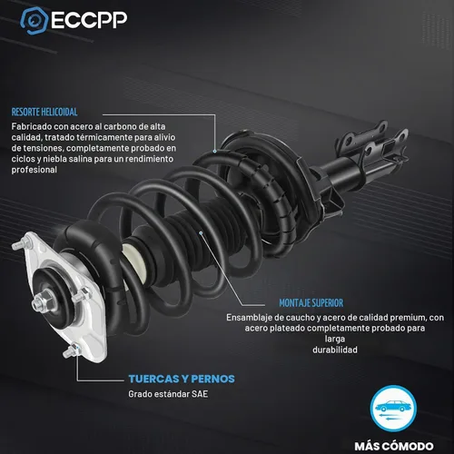 Vista 3 de ECCPP Juego de 2 puntales completos para Volvo XC90, amortiguador delantero para 2003-2014