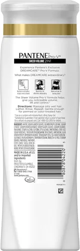 Vista 2 de Pantene Pro-V Champú y Acondicionador 2 en 1, Volumen Puro con Colágeno, 12.6 Onzas
