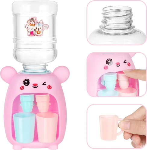 Vista 3 de Dispensador de agua para niños, mini máquina de agua de juguete para niños, dispensador de agua encantador para beber, máquina de agua de juguete
