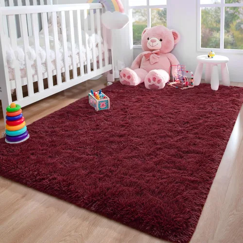 Vista 66 de Foxmas Alfombras de Área Suaves y Esponjosas para Dormitorio, Habitación de los Niños, Alfombra de Guardería de Felpa Peluda, Alfombras Peludas