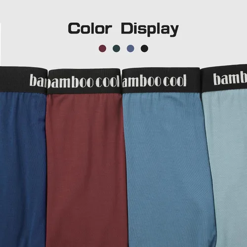 Vista 5 de BAMBOO COOL Mens Underwear Boxer Briefs with Fly Soft Comfortable Breathable Underwear for Men Multipack