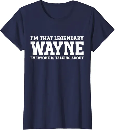 Vista 31 de Wayne Personal Name Funny Wayne Camiseta, Negro
