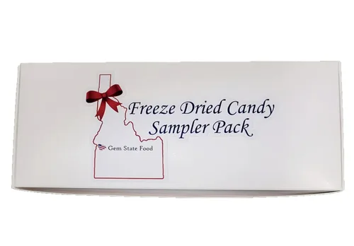 Vista 5 de Paquete variado de dulces liofilizados – 7 bolsas de muestras de dulces liofilizados – Gem State Food – Caja de regalo – Skiddles liofilizados