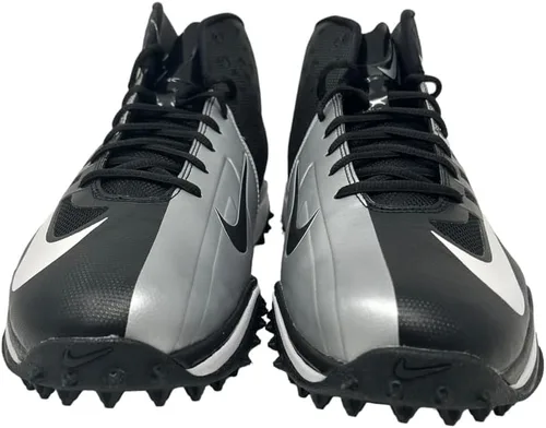 Vista 4 de Nike Alpha Menace Pro 2 D - Botines de fútbol para hombre, color negroblanco, talla 7M de EE. UU