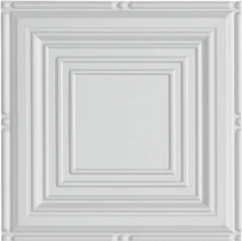 Vista 6 de FASÄDE Panel de techo decorativo de vinilo para retrato en blanco mate (muestra de 12 x 12 pulgadas)
