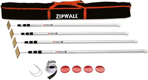 Vista 16 de ZipWall ZP2 ZipPole Postes de 10 pies para barrera de polvo con resorte (paquete de 2)