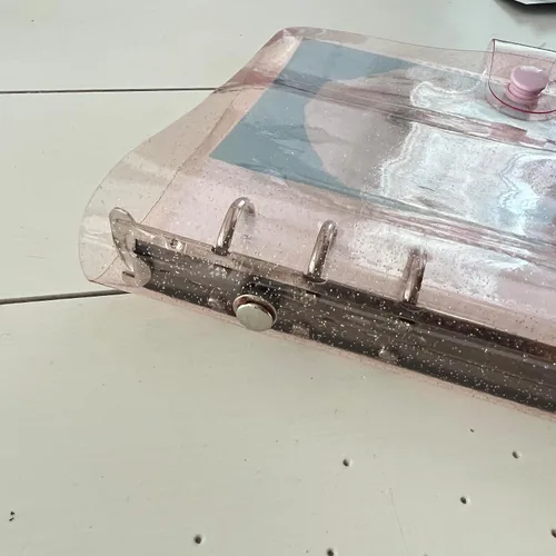 Vista 2 de Álbum de Fotos de Cabina de Fotos 2x6 - Cuaderno con Purpurina de 6 Anillos Carpeta Brillante con 20 Fundas para Fotos de 2 por 6 - Se Adapta a 80
