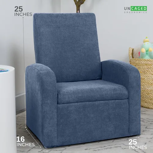 Vista 7 de Stash - Sofá para niños, tumbona para niños pequeños con almacenamiento, sillas plegables para niños o adultos de hasta 200 libras, mini otomano