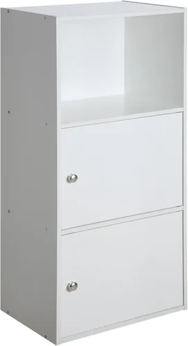 Vista 9 de Convenience Concepts Xtra Storage - Armario de 2 puertas con estante, color cereza