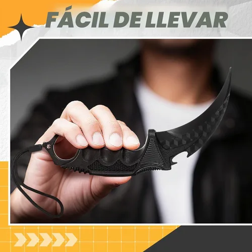 Vista 4 de Lasnten 2 juegos de cuchillos de entrenamiento falsos Karambit con funda