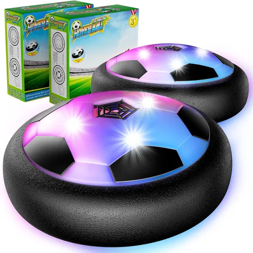 Vista 7 de HopeRock Pelota de Fútbol Flotante 3 en 1 Juego de Hockey y Bolos, Juguetes de Interior y Exterior para Niños de 3-12 Años, Juguetes de Exterior
