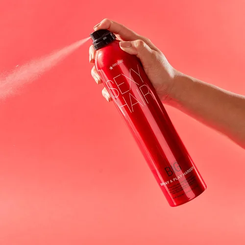 Vista 4 de SexyHair - Laca voluminizadora para el cabello Big Spray & Play Harder Firm, sujeción y brillo todo el día, con resistencia a la humedad hasta 72