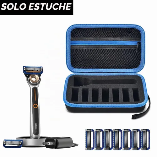 Vista 2 de PAIYULE Estuche de viaje para maquinilla de afeitar térmica Gillette para Azul