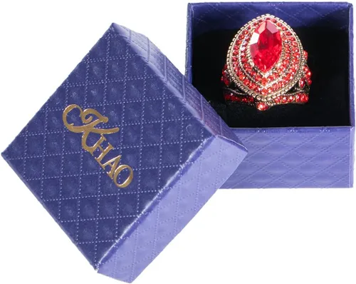 Vista 7 de Anillo de mujer - 1.260 in de gran tamaño chapado en oro antiguo estilo turco rojo piedra preciosa anillo vintage joyería de las mujeres J0769RED