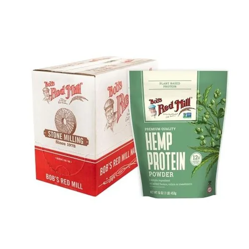 Vista 4 de Bob's Red Mill Proteína en polvo de cáñamo, 16 onzas (paquete de 4) – Sin OMG, vegano, apto para paleo, apto para dieta cetogénica, Kosher
