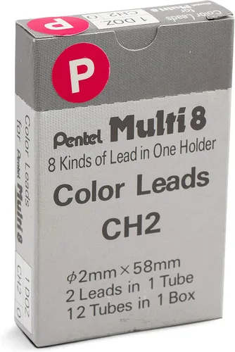 Vista 10 de Pentel Arts - Recambio de plomo para lápices de 8 colores, negro, 24 piezas de plomo (CH2-A)