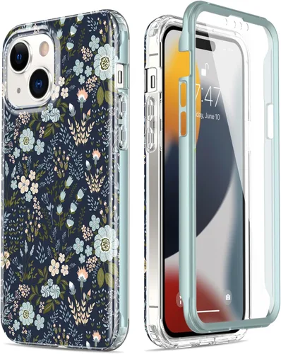 Vista 22 de Esdot Funda para iPhone 15 Pro con protector de pantalla integrado, funda duradera con diseños de moda para mujeres y niñas, elegante funda Piedra