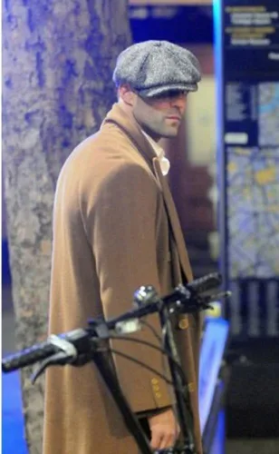 Vista 3 de Mens sombrero gorra de paño de 'Shelby' estilo vintage sarga Cabbie sombrero newsboy