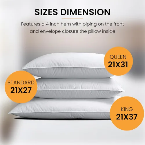 Vista 6 de Belem Fundas de almohada a granel (paquete de 72), protectores de almohada de tamaño estándar con cierre de sobre (21 x 27), fundas de almohada