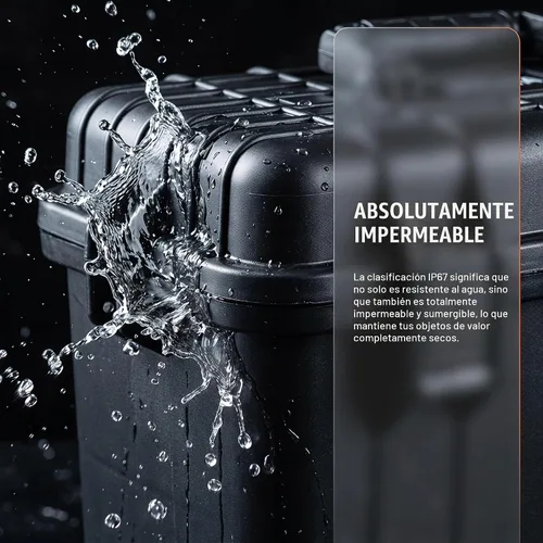 Vista 4 de MEIJIA Funda rígida impermeable para cámara para todo tipo de clima con espuma de ajuste personalizado incluida, elegante negro, apto para drones