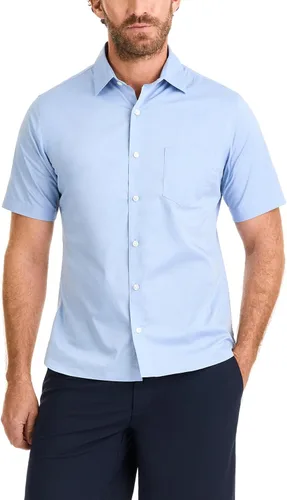 Vista 12 de Van Heusen Camisa de cuadros de manga corta con cuello abotonado para hombre sin arrugas