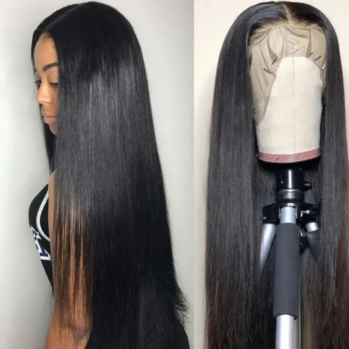 Vista 10 de Subella 12A Pelucas de encaje frontal HD de cabello humano con línea capilar prearrancada con cabello recién nacido, densidad de 180, 13x5, cabello