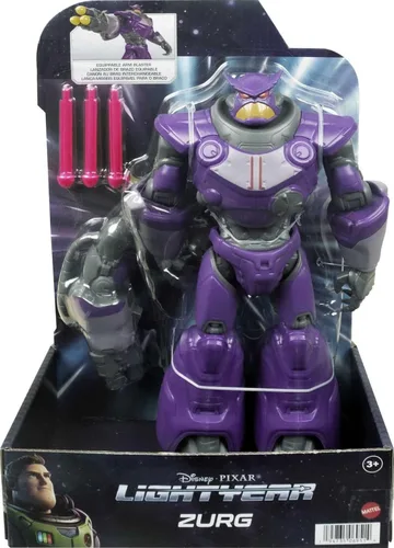 Vista 7 de Mattel Figura de acción Lightyear de Disney y Pixar, personaje de Zurg coleccionable con 13 articulaciones móviles y detalles auténticos, 10 pulgadas