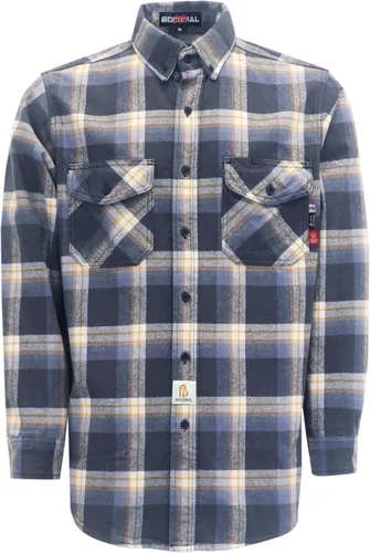 Vista 15 de BOCOMAL Camisas con capucha FR, camisas de franela a cuadros, con botones, resistentes al fuego, camisas de franela resistentes a la llama, chaqueta