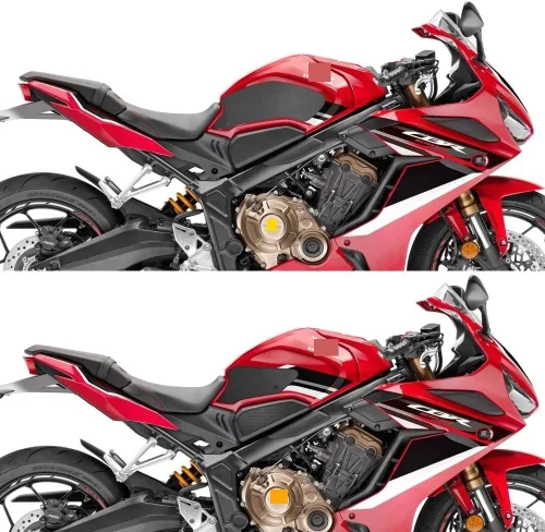 Vista 2 de Adhesivos para tanque de combustible de motocicleta, almohadilla de tracción antideslizante para tanque de motocicleta, protector de agarre