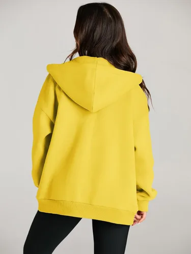 Vista 5 de EFAN lindas sudaderas con capucha para chica adolescente, chaqueta extragrande para el otoño, informales estilo año 2000 (Y2K), con cordón