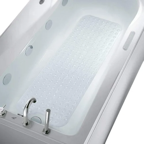 Vista 8 de Tapete antideslizante extra largo para bañera y ducha de 39 x 16 pulgadas, antideslizante para suelos húmedos para baños de ancianos y niños, 30%
