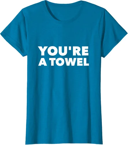 Vista 27 de Eres un toalla Funny camisa, mujer XL, Negro