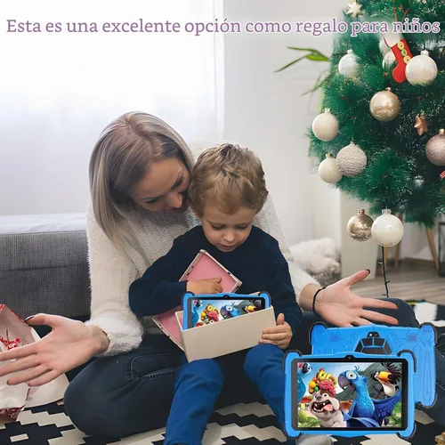 Vista 6 de Tableta infantil de 7 pulgadas, tableta para niños de 3 a 10 años, tableta de aprendizaje educativo Android 14, 10 GB de RAM+64 GB de ROM, controles