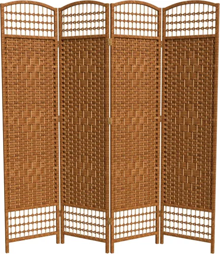 Vista 14 de Red Lantern Divisor de habitación de tejido de fibra de 5 1/2 pies de alto, color blanco, 3 paneles