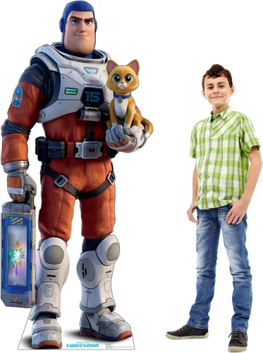 Vista 3 de Cardboard People Buzz and Sox - Soporte de cartón recortado - Lightyear de Disney Pixar (película de 2022)