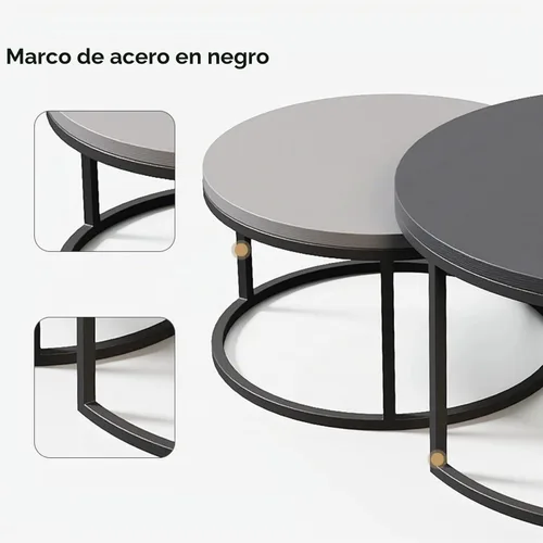 Vista 5 de homary Soporte de TV extensible y mesa auxiliar anidable, centro de entretenimiento moderno de 2 piezas con cajones para sala de estar