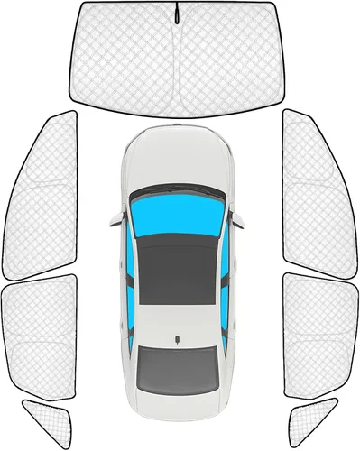 Vista 55 de KMF 6 piezas de parasoles gruesos para Mazda 3 Hatchback (No Sedán) 2014-2018 Accesorios, parasoles completos para parabrisas y ventanas de coche