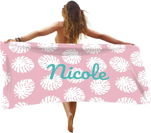 Vista 11 de Toalla de playa personalizada de frutas de verano, toallas de playa personalizadas para playa, baño, piscina, manta de sol para niños y adultos