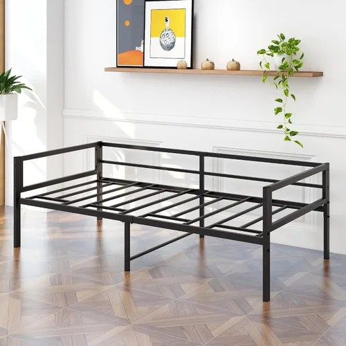 Vista 5 de HOMERECOMMEND Marco de sofá cama de metal resistente listones de metal para sofá cama, plataforma de colchón, no necesita somier, base de colchón
