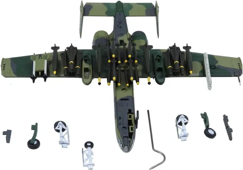 Vista 4 de A-10 Thunderbolt II Warthog Fighter Plane Modelo 1:100 Modelo Militar Avión Camuflaje