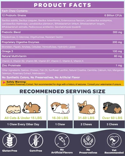 Vista 6 de NATURE TARGET Probióticos para perros, sabor a salmón, 120