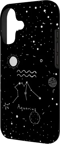 Vista 2 de Aquarius Astrology Celestial Zodiac Sign Aesthetic Case for iPhone 17