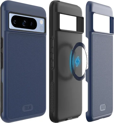 Vista 44 de TUDIA MergeGrip [Compatible con Magsafe] Funda para Google Pixel 7a 2023, [Probada contra caídas de grado militar] Borde elevado para protección