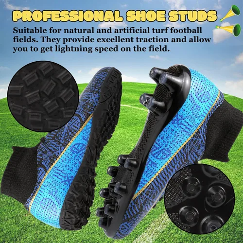 Vista 5 de RDGO Tacos de fútbol con cordones para niños y niñas (niños pequeñosniños grandes)