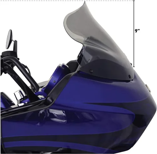 Vista 6 de Klock Werks Llamarada deportiva para Road Glide 1998-2013 (8" negro)