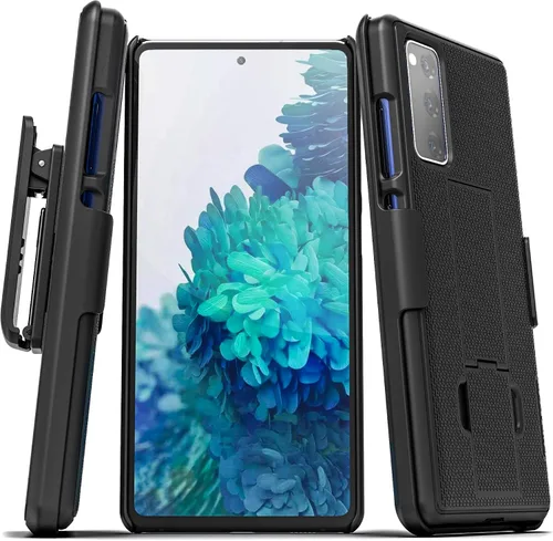 Vista 10 de Encased Funda con clip para cinturón para Galaxy S20 Plus (2020 DuraClip) Funda delgada con funda (Samsung S20+ 6.7), color negro