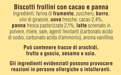 Vista 3 de Mulino Bianco: Pan de mantequilla "Abbracci" con crema y cacao - 24,69 Oz (24.69 oz) [ Italian Import ]