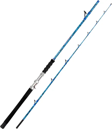 Vista 6 de Fiblink Caña de pescar convencional de barco de 2 piezas Caña de pescar portátil Spinning/Casting Rod Carbon Fishing Pole